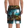 thumbnail image 3 of Kdxio Halloween night 1 Print Mens Sleep Shorts Bottoms Soft Comfy Pajama Wear Pants with Drawstring Pockets, 3 of 7