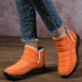 thumbnail image 4 of CAICJ98 Women Snow Boots Warm Lined Ankle Booties Non Slip Outdoor Shoes Waterproof Winter Boots for Women (Orange,Size 10), 4 of 7