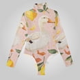 thumbnail image 2 of Lemon Duck Leaves Women's Bodysuit Jumpsuit Mock Turtle Neck Long Sleeve TopsOne Piece Leotards Shirt Yoga Outfits, 2 of 8
