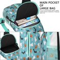 thumbnail image 4 of Sling Backpack,Blue Halloween Ghosts Pumpkins Skulls and Bats Crossbody Bag with Water Bottle Holder,Waterproof Sling Bag for Men/Women with Chest Phone Holder for Hiking,Travel, 4 of 6