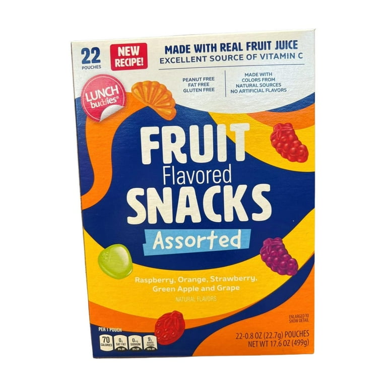 Lunch Buddies Fruit Flavored Snacks, Assorted Flavors, Peanut Free