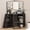 Black, variant on TROPOW Corner Vanity Desk with Mirror and Lights, Makeup Table Set with Lighted Mirror, 3 Adjustable Lighting Colors, Cushioned Stool, 5 Drawers and Storage Shelves,White