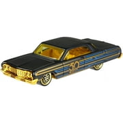 New 1:64 hot wheels 50th anniversary black & gold collection - bone shaker, twin mill, rodger dodger, dodge dart, impala & ford ranchero set of 6pcs diecast model car by hotwheels