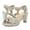 SILVER/GLITTER, variant on Dream Pairs Women's Open Toe Ankle Strap Sparkly Strappy Chunky Heel Pump Sandals ICE-1 CHAMPAGNE/GLITTER Size 7