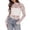 *White, variant on Women's Long Sleeve Lace Mesh Sheer Top,Ladies High Neck See-Through Floral Blouse,Slim Fit Party Clubwear Crop Top for Women,Beige,S-XL