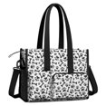 thumbnail image 2 of Teacher Tote Bag,Paw Prints and Bones Teacher Utility Tote Bag,Large Work Tote Bags for Women with Multiple Pockets,Top Zipper Closure,13.8x10.6x6.7 Inch, 2 of 5