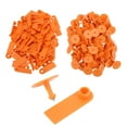 thumbnail image 4 of Ear Tag For Livestock, Soft  Safe Durable Ear Tags 100pcs TPU  For Breeding Population Prevention Control No Letters, Orange, 4 of 8