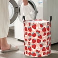 thumbnail image 6 of KLL Red Strawberry Waterproof Foldable Laundry Hamper Bucket with Handles for Storage Bin,Kids Room,Home Organizer (Small ), 6 of 7