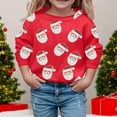 thumbnail image 2 of MIASHUI Sweatshirts de Noël pour Enfants Haut Imprimé Ample à Manches Longues Pull Décontracté, Rouge, 8-9 Ans, 2 of 4