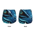 thumbnail image 3 of Vsdgher Blue Viper Snake Closeup Face Athletic Shorts for Women, Women's Running Double Layer Shorts, High Waisted Yoga Shorts, Workout Athletic Shorts-X-Large, 3 of 7