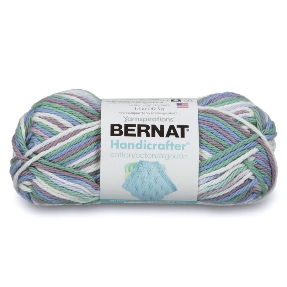 Bernat Handicrafter Cotton Ombres Yarn (50G/1.75Oz), Freshly Pressed