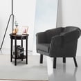thumbnail image 4 of Veryke Side Table, Round Tea Table with Drawer, Small Coffee Table for Living Room, Brown, 4 of 7