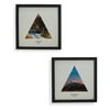 MoDRN Mid-Century Rifts 2 Piece Framed Wall Art