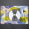thumbnail image 2 of Tropical Geometric Leaves Placemats Set of 4 Rectangle Table Mats Washable Heat-Resistant Place Mat for Kitchen Dining Table Decor Indoor Outdoor, 2 of 5