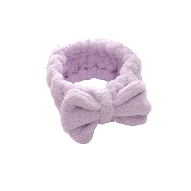Sonducket Bandas para el cabello Pajarita Exquisito de cara Diadema Diadema Multicolor Cuidado de la piel Diademas Suministros para el hogar Accesorio para el cabello Púrpura