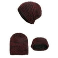 thumbnail image 3 of Fnooota Mens Knit Beanies, Snow Windproof Warm Stretch Winter Hats for Men Wine Size Free Size, 3 of 3