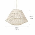 thumbnail image 2 of 11.81in Woven Rattan Lamp Shade Rustic Farmhouse Pendant Light Cover for Kitchen Island Living Room Hanging Fixture, 2 of 8
