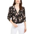 thumbnail image 1 of Ash & Violet Womens Printed Puf-Sleeve Body Mono, Negro, Mediano, 1 of 1