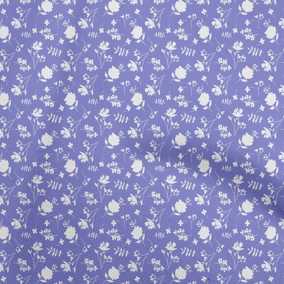 oneOone Cotton Cambric Violet Fabric Floral Sewing Craft Projects Fabric Prints By Yard 42 Inch Wide