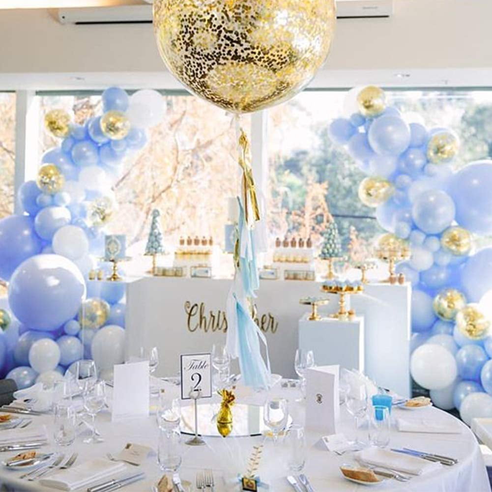 Boy Birthday Decorations Partywoo Blue And White Balloons 40 Pcs