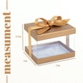 thumbnail image 5 of Hammont Elegant Clear Plastic Gift Box with Gold Bow and Ribbon for Gifting 4"x5"x3.5" 6 Pack, 5 of 5