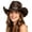 Khaki, variant on Wide Brimmed Sun Hats for Women Western Cowboy Suede Top Hat
