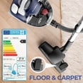thumbnail image 5 of PINETAN Bagless Canister Vacuum Cleaner, with Double HEPA Filtration, Lightweight Design & Powerful Suction, Multi-Surface Cleaning Nozzle and Automatic Cord Rewind - Ocean Blue, UC601, 5 of 7