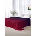 thumbnail image 6 of Queen Flat Sheet Only Burgundy Red Gradient Ombre Soft Microfiber Cooling Bedding Sheets Dark Maroon Shadow Flat Bed Sheet, 6 of 9