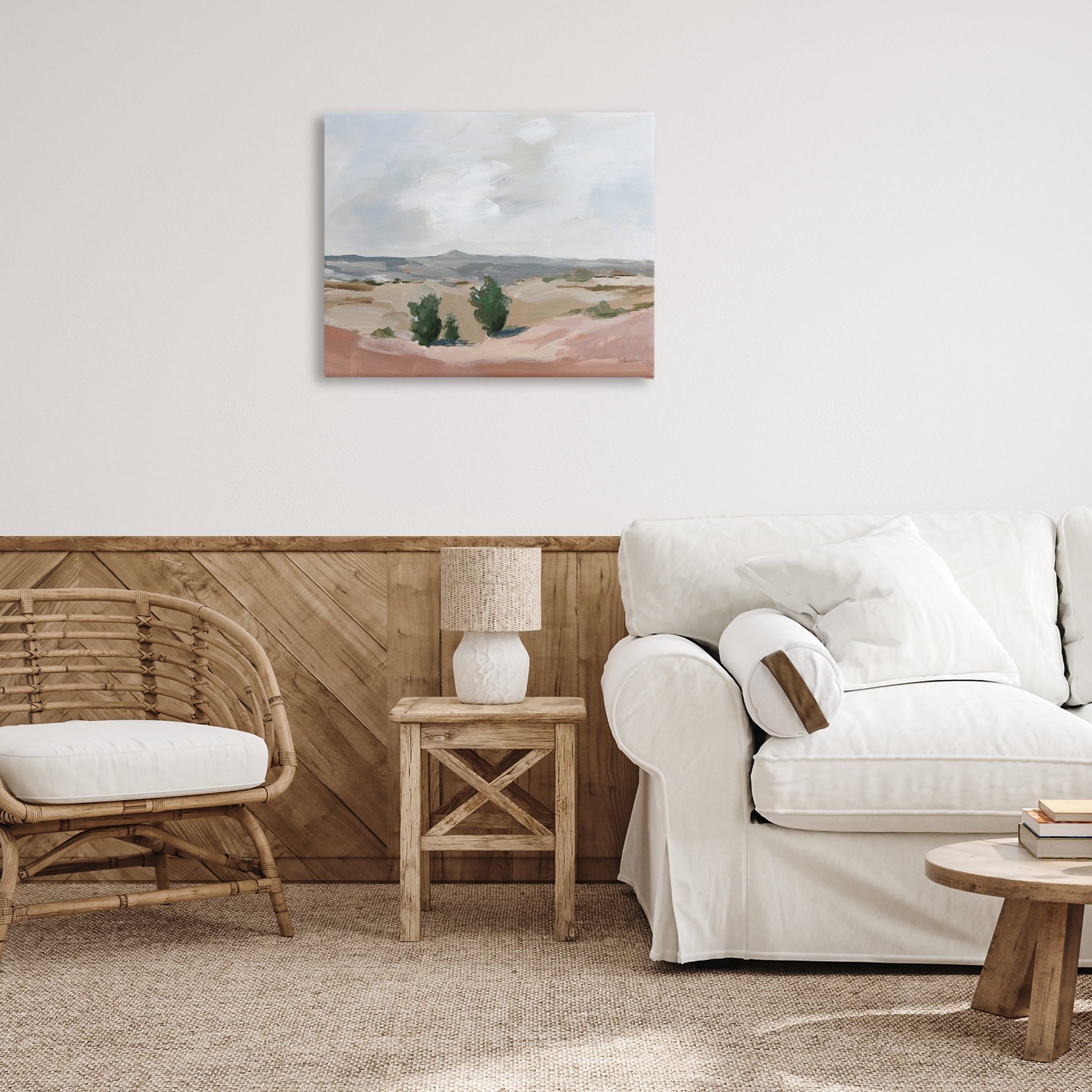 Stupell Industries Vast Desert Mountains Landscape Painting Gallery Wrapped Canvas Art Print Wall Art, 30 x 24