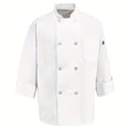 thumbnail image 1 of LEEYNEER New Style Men‘s and Women‘s Eight-Pearl Button Long Sleeve Thickened Chef Jacket, 1 of 6