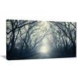 thumbnail image 1 of Design Art Dark Autumn Forest in Fog Modern Photography Canvas Print, 1 of 2