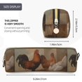 thumbnail image 3 of Balery Oil Painting Chicken And Duck Estuche de Lápices de Cuero Impreso, Estuche para Suministros de Arte, Estuche de Lápices con Cremallera, Estuche de Almacenamiento de Papelería, 3 of 7