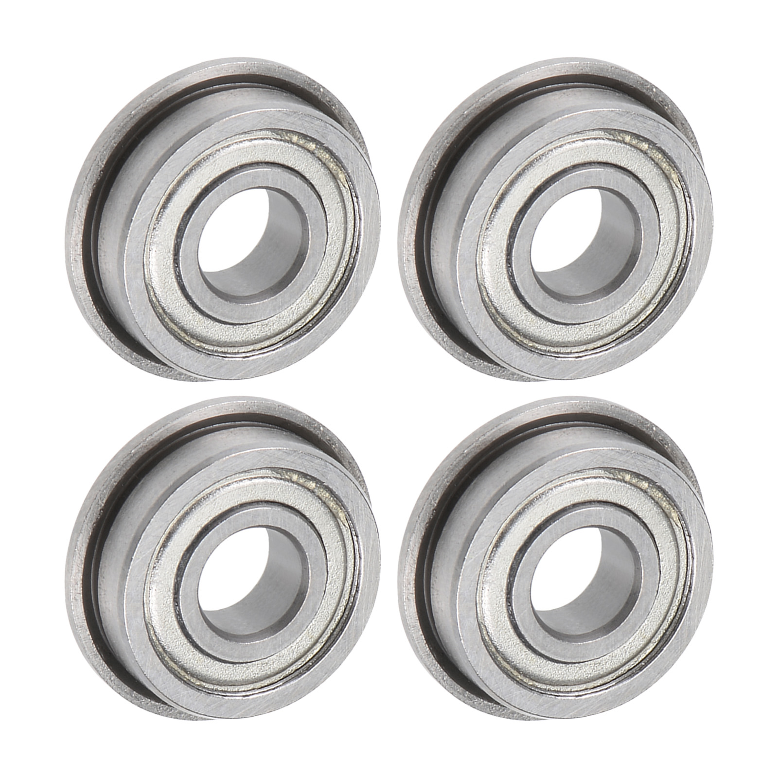 Uxcell FR156ZZ Flange Ball Bearings – 3/16x5/16x1/8 Inch, Shielded, Chrome Steel – 10 Pack