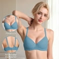 thumbnail image 2 of 3PC Pack Women Push Up Bra Everyday Underwear Comfortable Lingerie Bralette with Support Anti-Sag-Size70C/32C, 2 of 6