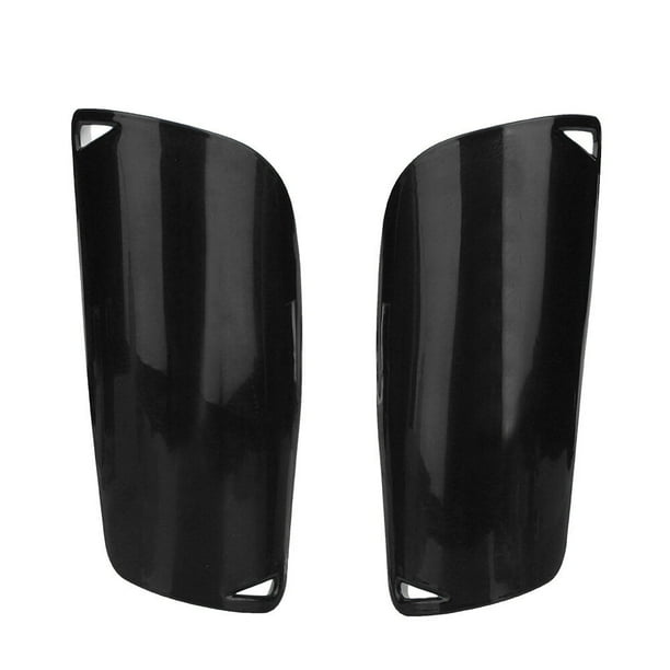 1 par de espinilleras deportivas de fútbol para niños y adultos, espinilleras de balón de fútbol, Protector de piernas, negro, L