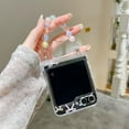 thumbnail image 6 of Phone Case for Samsung Galaxy Z Flip 6,Clear Folding Protective Phone Shell,Shockproof Anti-Fall Phone Cover with Chain (Bow), 6 of 8