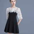 thumbnail image 2 of Zhengup Women’s Detachable Dickey Collar False Collar Half Shirt Blouse Collar Lace Crop Top, 2 of 8