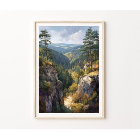 Podyji National Park Czech Republic Forest River Nature Art, Unframed Paper Poster 8x10in