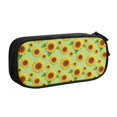 thumbnail image 2 of Vsdgher Sunflower Leaves Print Large Capacity Pencil Case Pouch with Zipper, Portable Aesthetic Big Capacity Pencil Cases Pen Office Travel Stationery Bag, 2 of 8