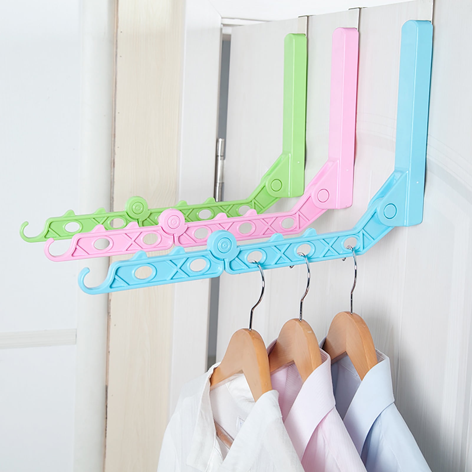 Koszal Portable Foldable OverTheDoor Clothes Socks Holder Hook Hanger