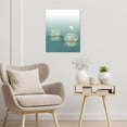 thumbnail image 4 of Zen Water Lily Canvas Wall Art for Living Room Green Flower and Yellow Butterfly on Water Paintings Wall Decor Modern Spiritual Yoga Spa Wall Art for Bedroom Decor Ready to Hang,12L X 12W Inches, 4 of 6