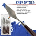 thumbnail image 5 of U.S. Art Supply 5-Piece Stainless Steel Palette Knife Set - Flexible Spatula Painting Knives for Color Mixing, Spreading, Applying Oil & Acrylic Paint on Canvases, Cake Icing, 3D Printer Removal Tool, 5 of 6