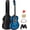 Blue, variant on 38" Kids Acoustic Guitar Bundle Kit for Starter Beginner Music Lovers, 6-String Folk Guitar with Gig Bag, Extra Set Steel Strings, Strap, Pitch Pipe and Pick