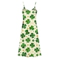 thumbnail image 3 of Puyaiuu Robe de Fête pour Femme de la Saint-Patrick, Maxi Imprimée Sans Manches à Col en V avec Détail Color Block, Tenue Festive pour l'Été, Événements Extérieurs et Fêtes à Thème, Cadeau, 3 of 8