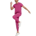 thumbnail image 4 of Scrubs for Men Set 2026 Spring Summer V-Neck Scrub Top & Jogger Pant Stretch Nursing Workwear Quick Dry Medical Uniform Suits with Pockets Hot Pink M, 4 of 5
