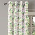thumbnail image 3 of Ambesonne Luau Grommet Curtain, Hawaiian Hibiscus Leaves, 50" x 63", Pale Pink Yellow Green, 3 of 6