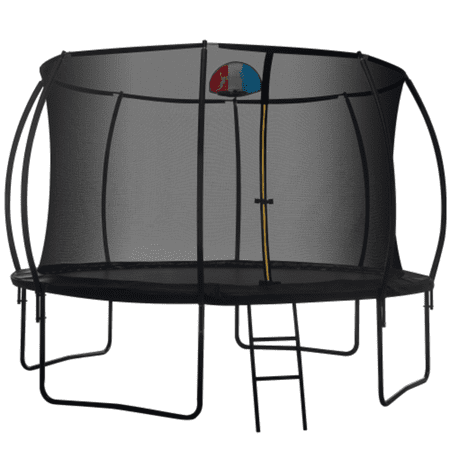 12FT TRAMPOLINE PUMPKIN SHAPED BOARD SLIDE  BASKETABLL BOARD