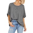 thumbnail image 2 of Women Cotton T-Shirt Summer Casual Loose Fit Short Sleeve Top, 2 of 6