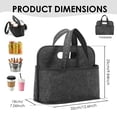 thumbnail image 2 of 6 Cup Drink Carrier for Delivery, Felt Reusable Coffee Cup Holder Bag, Portable Beverage Caddy with Handle for Car Travel, Grey, 2 of 8