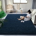 thumbnail image 4 of Homore Cute Fluffy Velvet Carpet Soft Washable Area Rugs for Bedroom/ Living Room Decoration,8'x10',Navy Blue, 4 of 8
